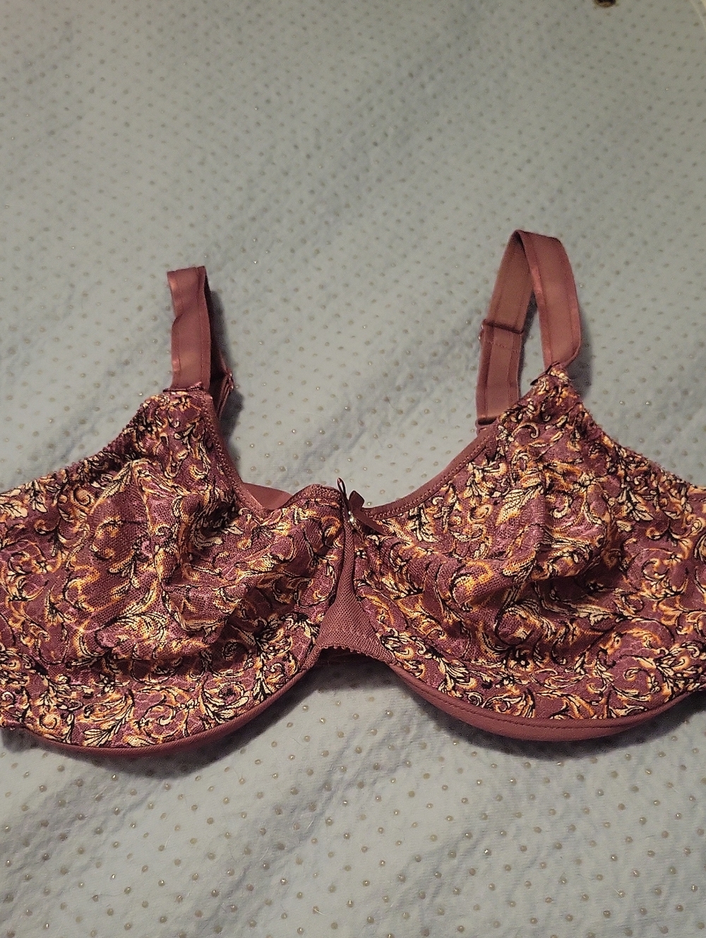 Chantelle Rose-Mauve Embroidered Underwire Bra